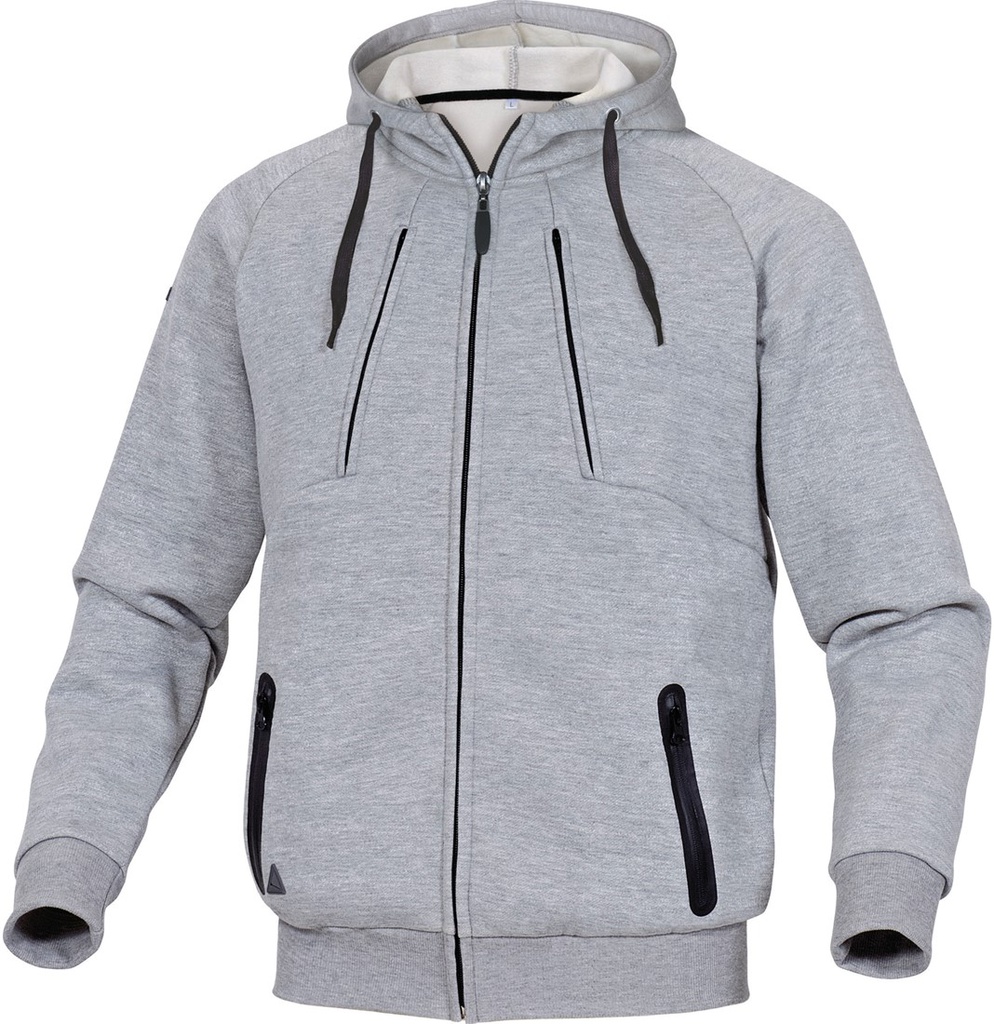 [903-301842-06]  DP ANZIO sweater, grijs, 65% molton/polyester 35% katoen, maat  XL