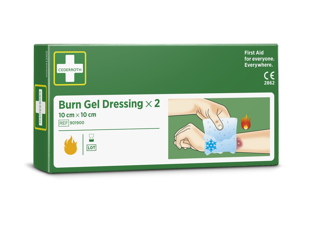 [111-000068] Cederroth 901900 Brandwonden gel - 10x10cm - 2 stuks/verpakking
