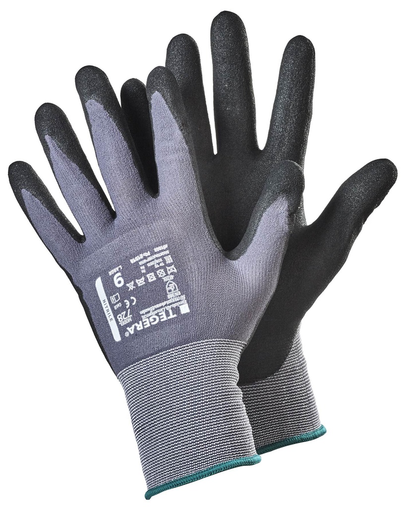 [101-000268-06] TEGERA 728, Synthetische handschoen, Zwart;Grijs, Cat. II (6)